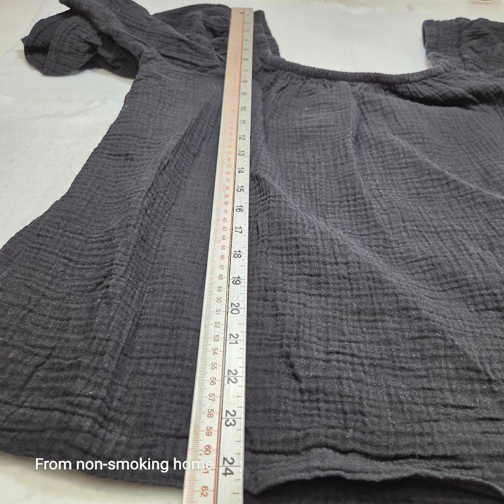 Women's Maurices Black Square Neck Blouse XL - Picture 7 of 7